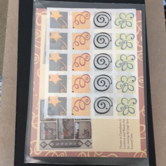 Creative Memories black blue tan stickers paper sheet - Picture 1 of 14